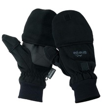 Sherpa Fleece Convertible Mitt/Shooters Glove Black L 