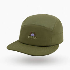 Helios Ultralight 7 Panel Soft Brim Running Cap - Olive