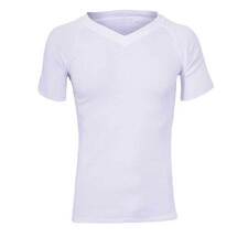 Sherpa Unisex Polypro Short Sleeve V Neck Thermal White L 