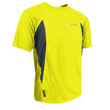 ThermaTech Mens UPF50 Performance T-Shirt Fluro Yellow/Charcoal XL