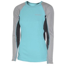 Thermatech Womens Ultra Long Sleeve Thermal Top Aqua/Grey/Charcoal XL