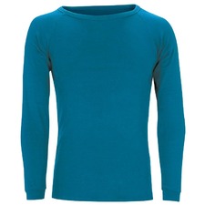 Sherpa Unisex Merino Wool Long Sleeve Thermal Top Peacock XXS 