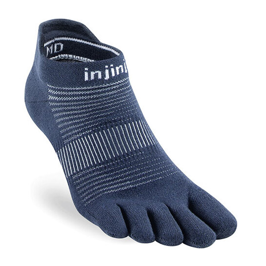 Injinji Run Lightweight No-Show Toe Sock Navy L