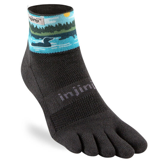 Injinji Men's Trail Mini-Crew Artist Toe Socks Loon S