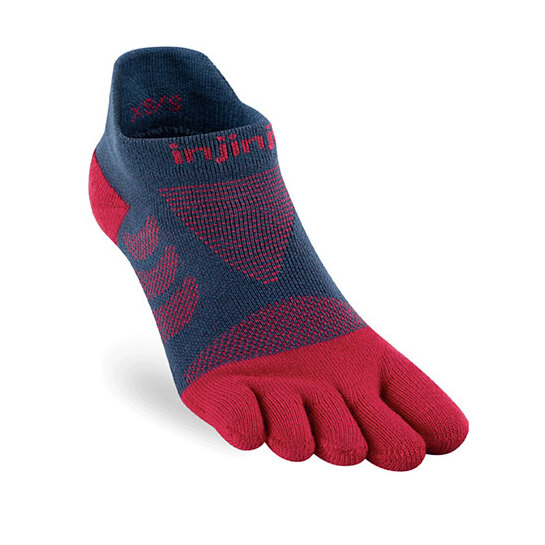 Injinji Women's Ultra Run No Show Toe Socks Berry M/L