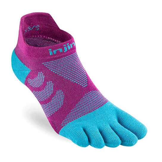 Injinji Women's Ultra Run No Show Toe Socks Jam M/L