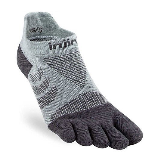 Injinji Women's Ultra Run No Show Toe Socks Slate M/L