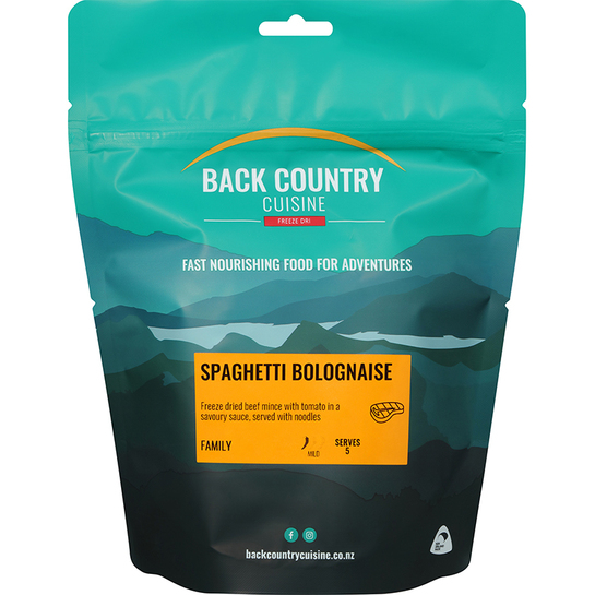 Back Country Cuisine Freeze Dried Meal - Family Spaghetti Bolognaise