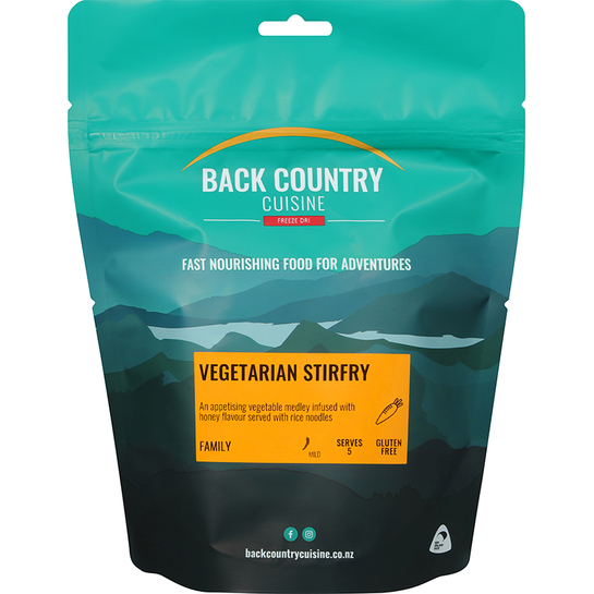 Back Country Cuisine Freeze Dried Meal - Family Vegetarian Stirfry 