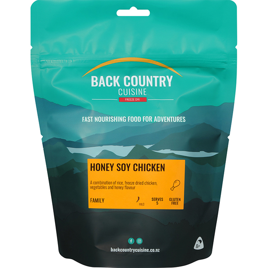 Back Country Cuisine Freeze Dried Meal - Family Honey Soy Chicken 