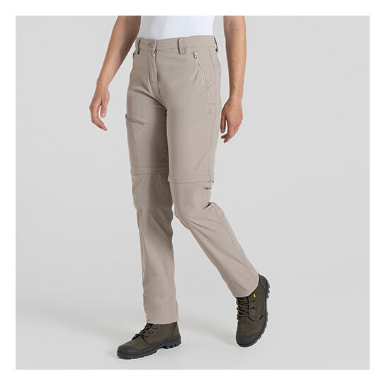 Craghoppers Women's NosiLife Pro Convertible Trouser III Soft Mushroom 10 Regular