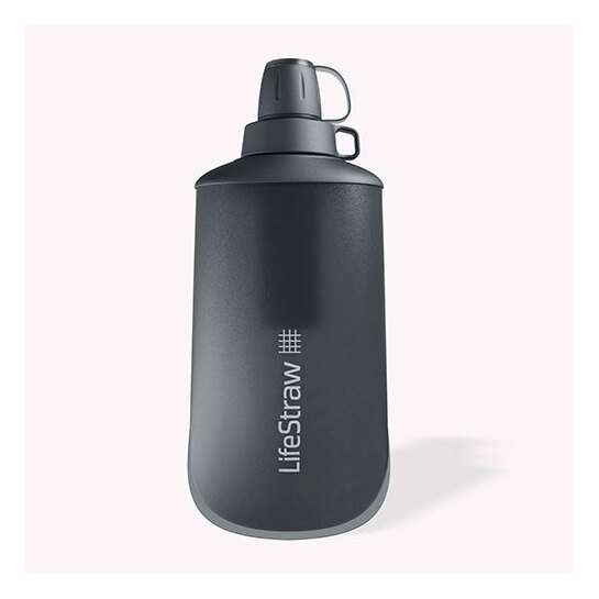 LifeStraw Peak Collapsible Squeeze Bottle 650ml Dark Grey