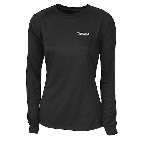 Thermatech Womens Ultra Long Sleeve Midlayer Top Black XS