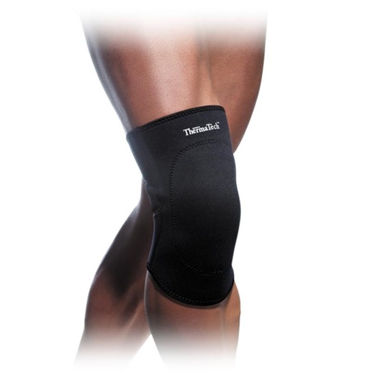 ThermaTech Padded Knee Compression Sleeve Black M