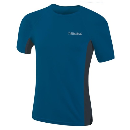 Thermatech Mens Ultra Short Sleeve Baselayer T-Shirt Petrol/Charcoal S