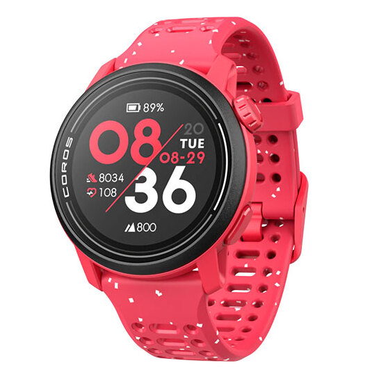 Coros Pace 3 GPS Sport Watch Red with Silicone Band