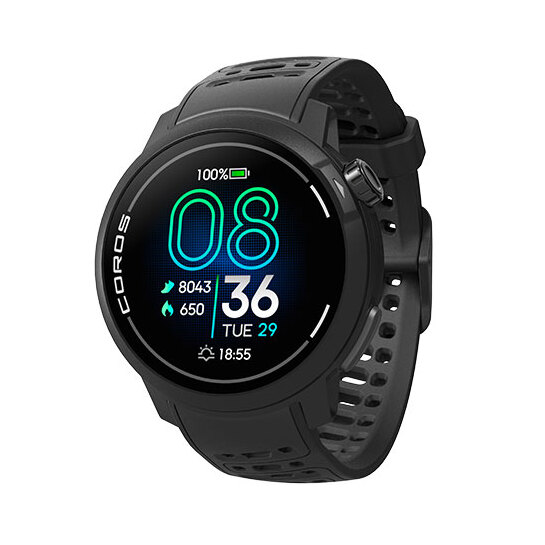 Coros Pace Pro GPS Sport Watch Black with Silicone Band